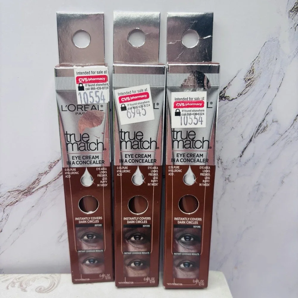 3 PACK NEW L'Oréal‎ True Match Eye Cream Concealer Deep N9-10